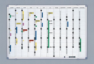 Планинг Magnetoplan «Постоянный обзор года» в системной раме, клетка 78 х 23 мм, 1200 х 900 мм. (1241212R)